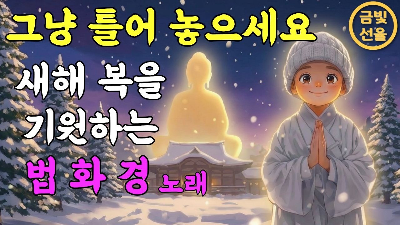 새해 복을 기원하는 불교노래🙏이 노래를 듣고나니 재물운이 좋아졌어요✨노래로 듣는 법화경 #소원성취 #찬불가 #기도노래 #금전운