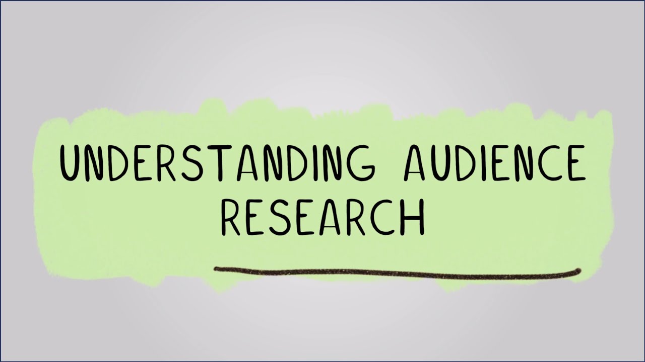 Audience Research - R093: Creative iMedia in the Media Industry