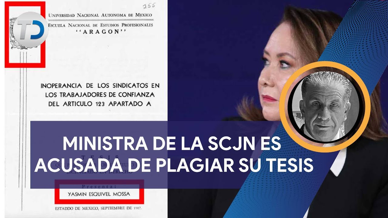Yasmín Esquivel, Ministra del SCJN es acusada de plagio