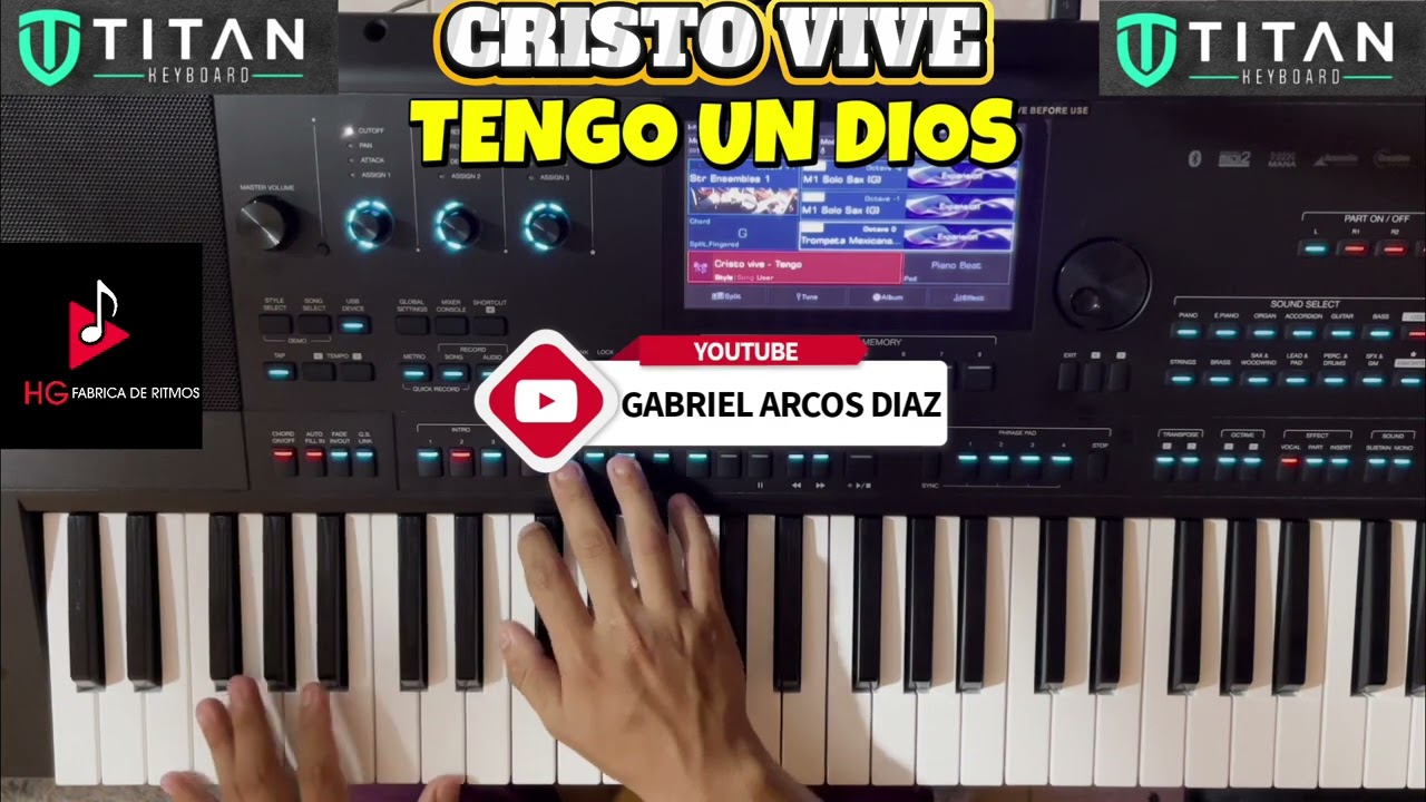 Cristo vive - tengo un Dios (Ritmo disponible para kboard titan y Medeli akx10)