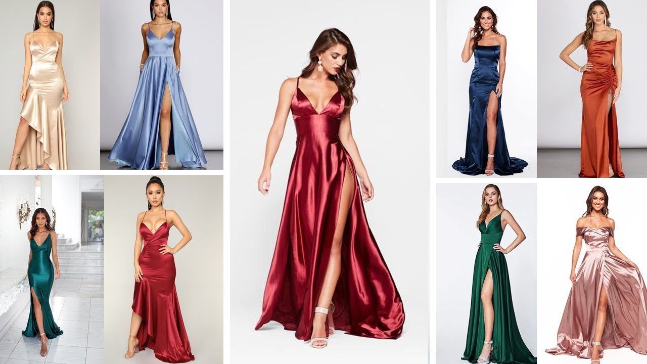 Ideas de vestido de fiesta o gala en satin MUY ELEGANTES