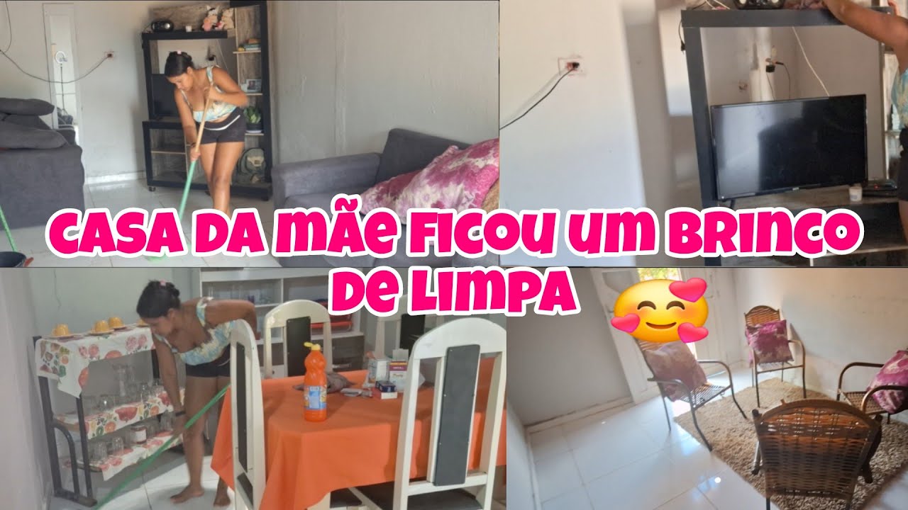 FAXINA NA CASA DE MINHA MÃE/ ELA TA DOENTE TEM 4 DIAS 🥹