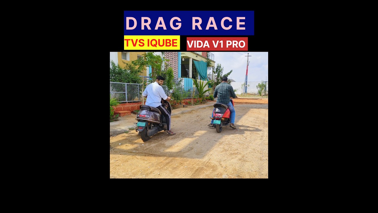 DRAG Race 😀 TVS IQUBE vs Vida V1 Pro in Reverse Mode #trending #racing #ytshorts #ev #kurnool #viral