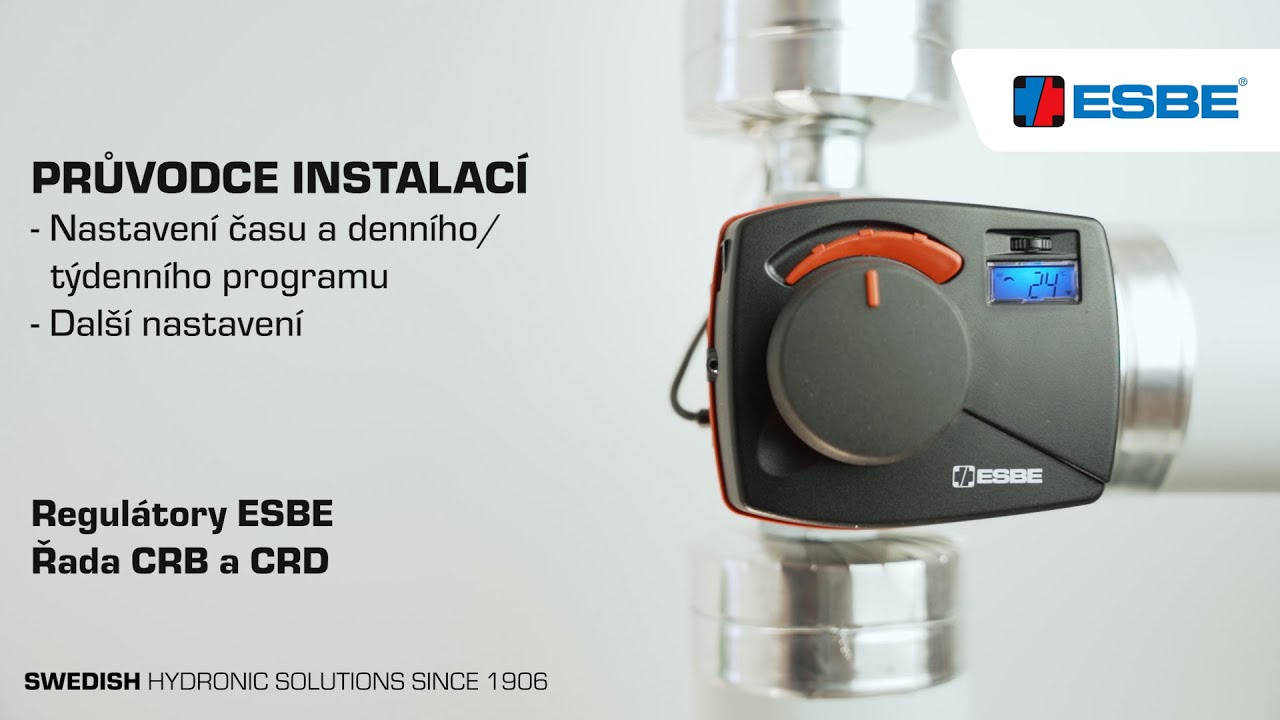 Konfigurace regulátoru ESBE – CRB a CRD