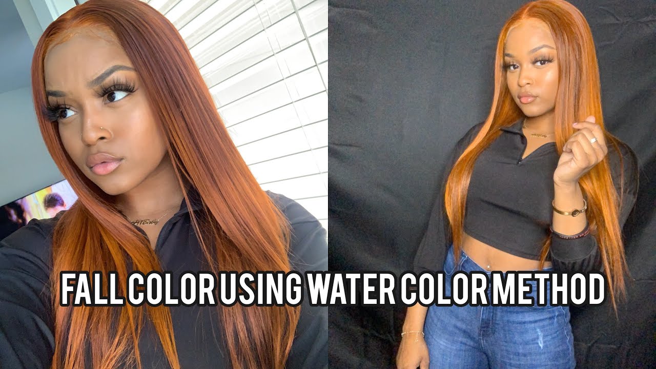 BOMB FALL COLOR USING WATERCOLOR METHOD 🍁Highly REQUESTED Best 613 Hair ft. West Kiss hair| Ari J.