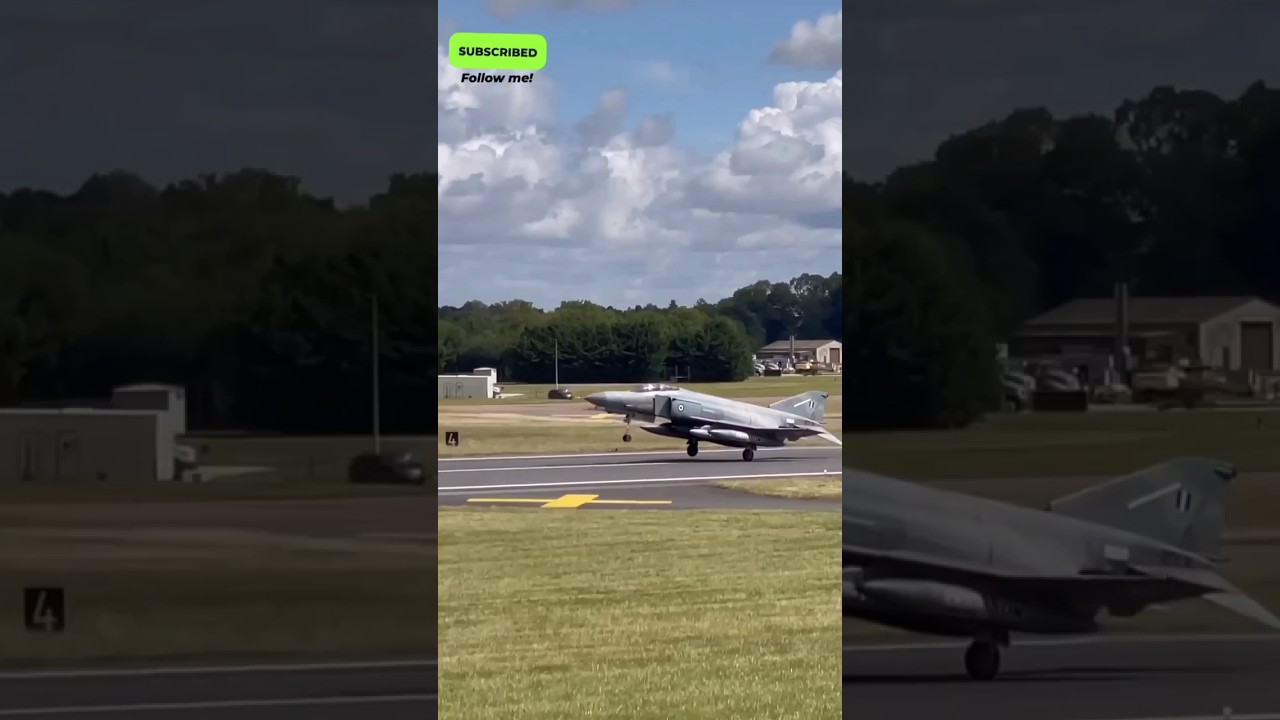 McDonnell Douglas F-4 Phantom II takeoff 🛩️🔥🔥😱 #shorts #f4 #aviation #aviationlovers