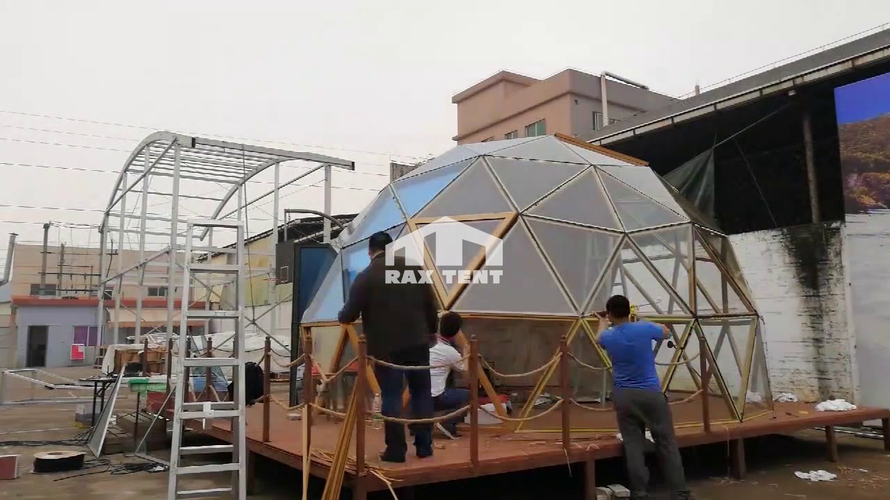 The whole process on How we build the glass dome tent which is the same with the Jordan style.
