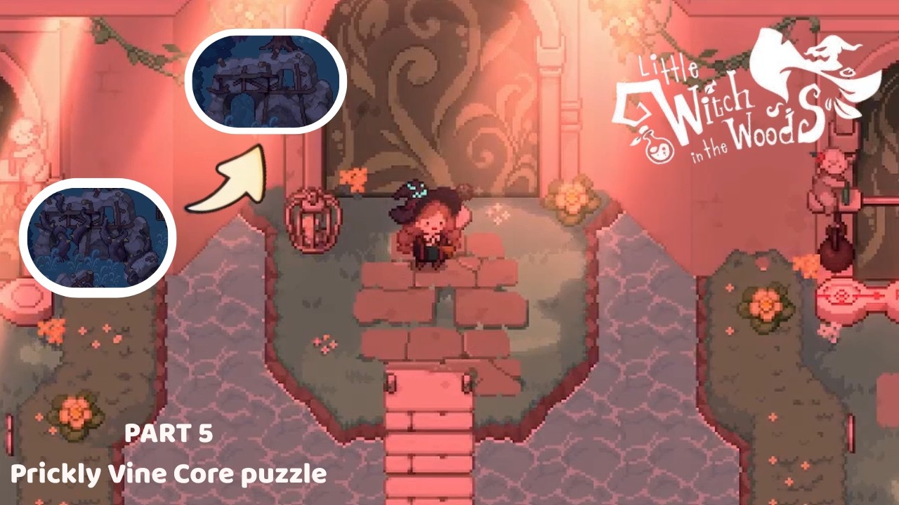 🍁 Little Witch in the Woods – Prickly Vine Core Puzzle & Potion Selling | Part 5 🌙 Cozy Gameplay