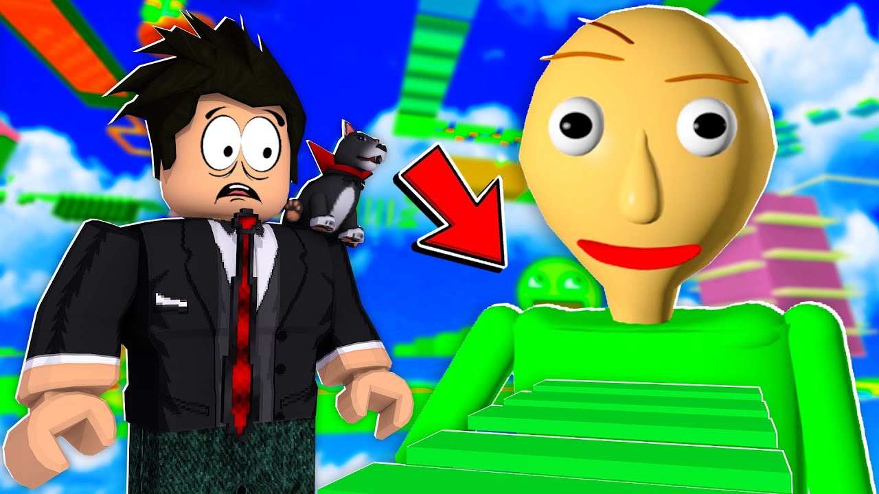 LOKIS E PROFESSOR BALDI MALVADÃO | Roblox - Baldi's basic parkour obby