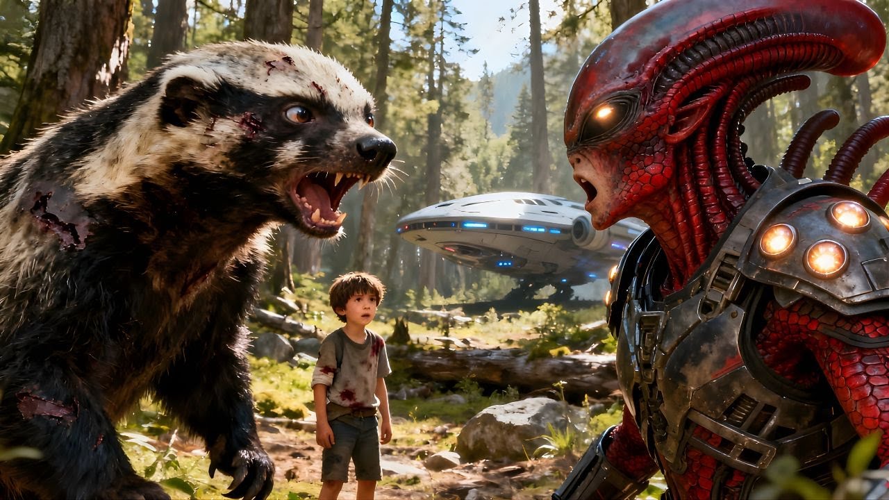 The Alien Commander Laughed — Then He Saw the Honey Badger Protecting the Child HFY | SCIFI STORIES