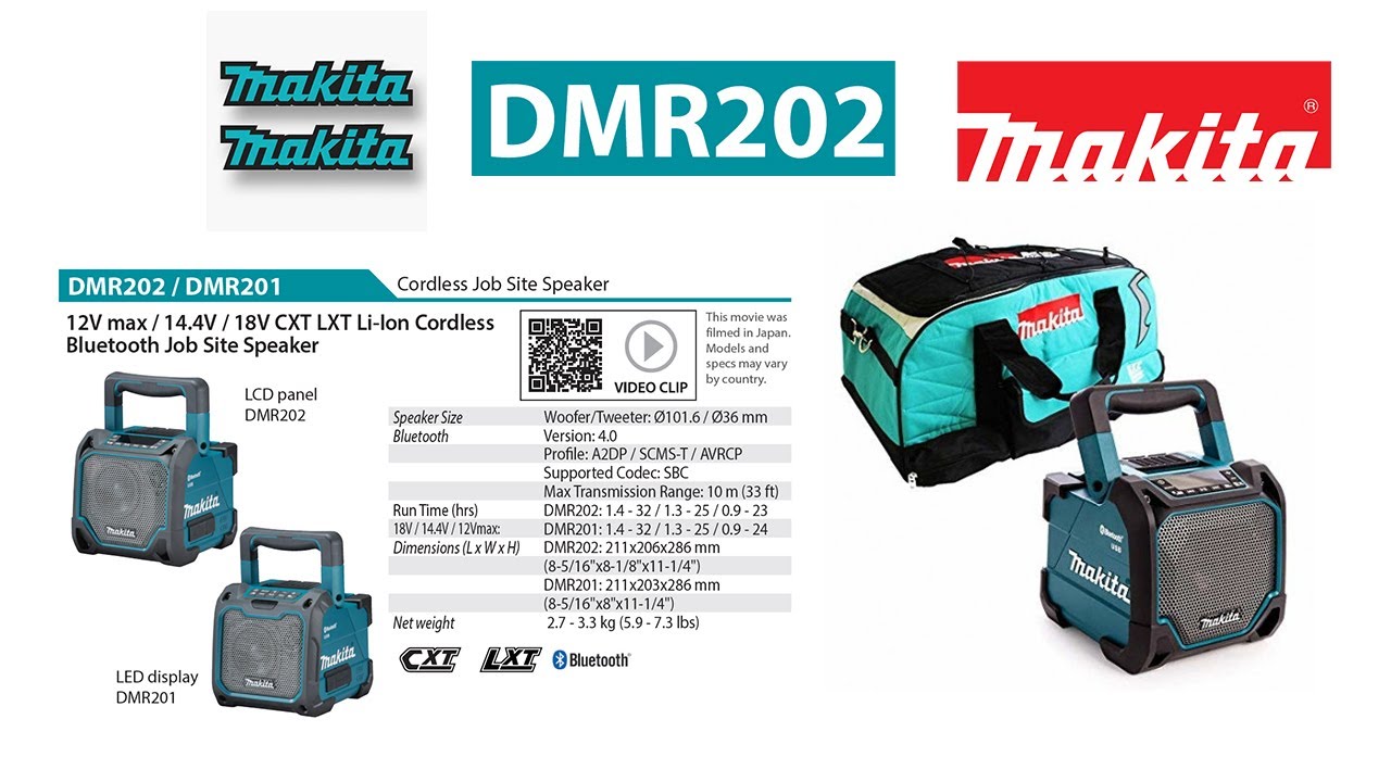 Makita Cordless job site speaker DMR202 Review testing