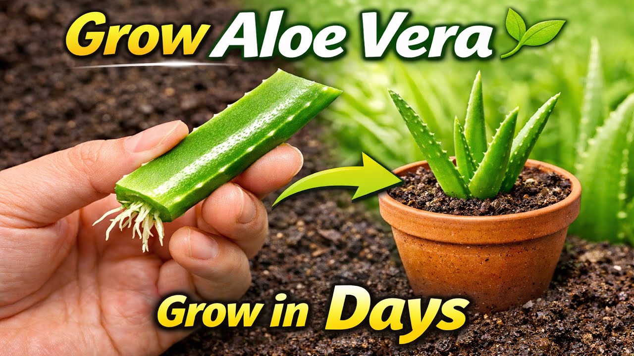 How to Grow Aloe Vera From Leaf Cutting FAST and Easy!