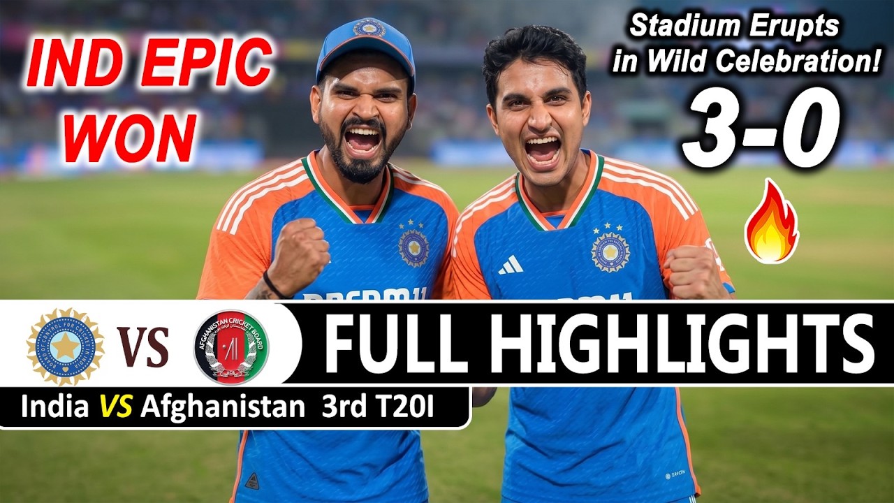 Ind Vs Afg Full Highlights | India vs Afghanistan 3rd T20 Match Highlights 2026