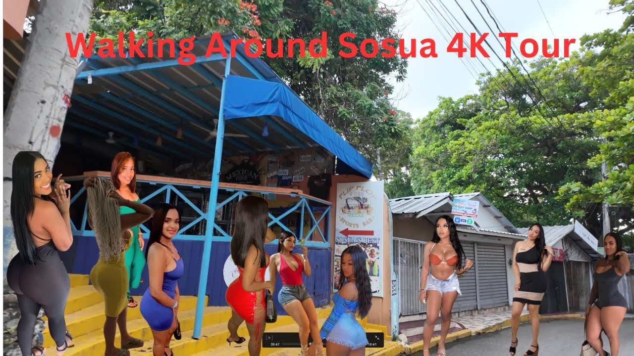 4K Video 🇩🇴SOSUA Walking TOUR  in the early morning (BEST TOUR EVER) Puerto plata Dominican Republic