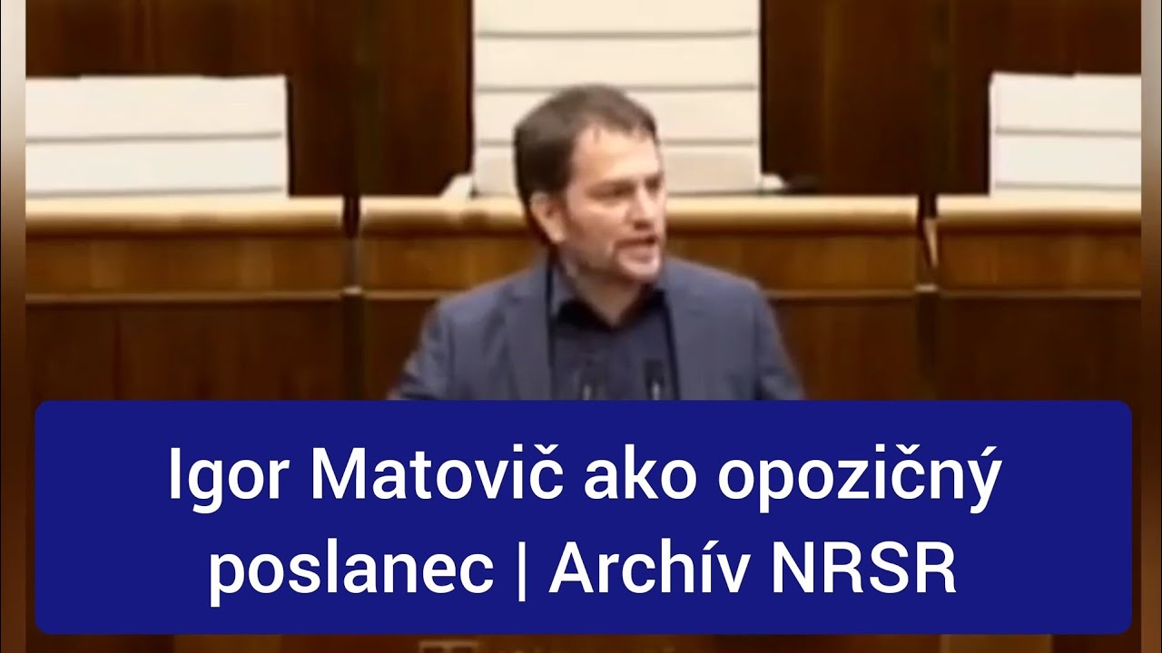 Igor Matovič ako opozičn&yacute; poslanec | Arch&iacute;v NRSR