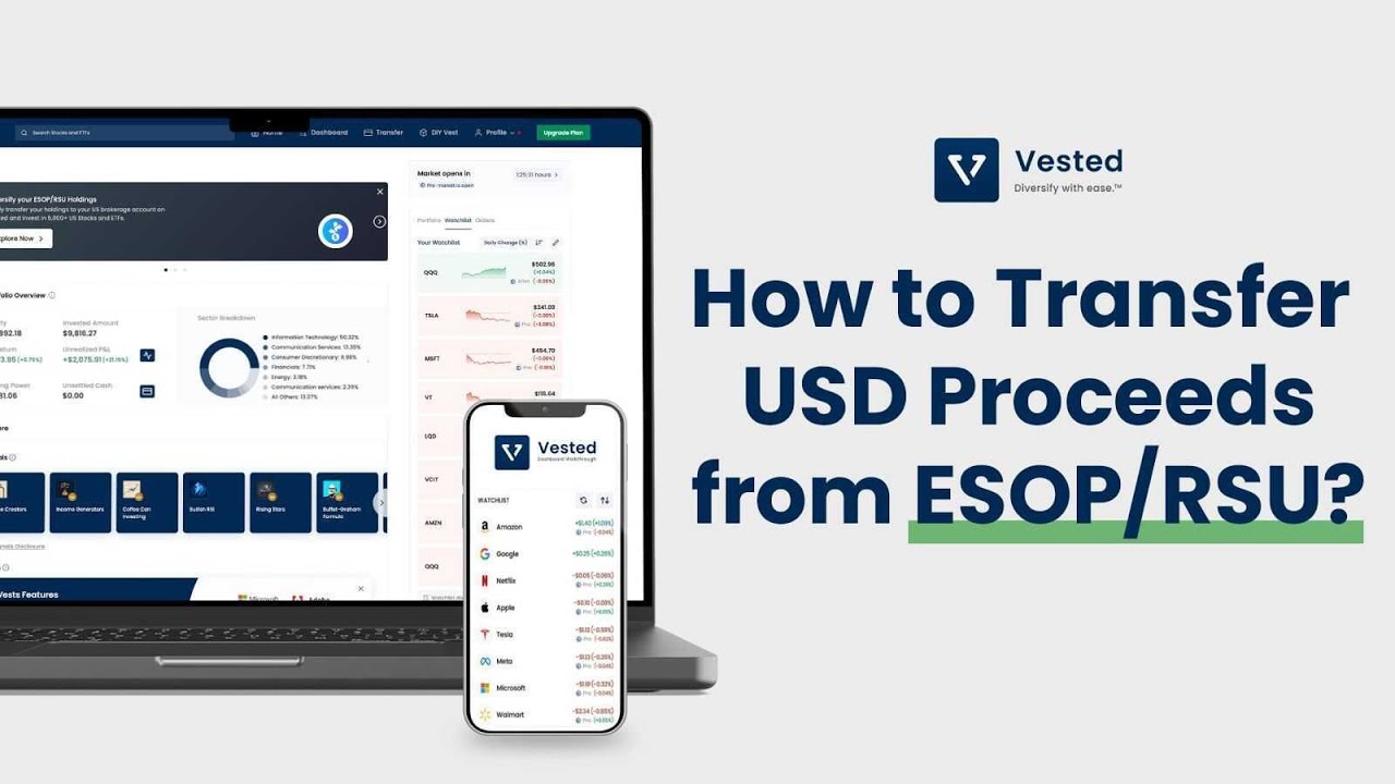 How to Transfer ESOP/RSU Funds to Vested