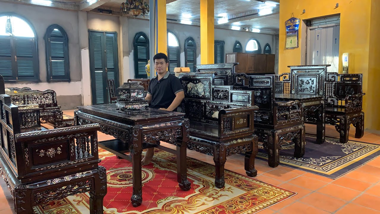 10/3/2026 Bàn Ghế Trường kỷ Phòng Khách , Tủ trưng bày gốc tường , Bàn ăn cơm cẩn xà cừ 