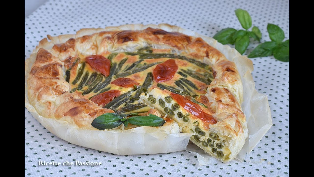 Torta salata con  stracchino e fagiolini - Ricette che Passione