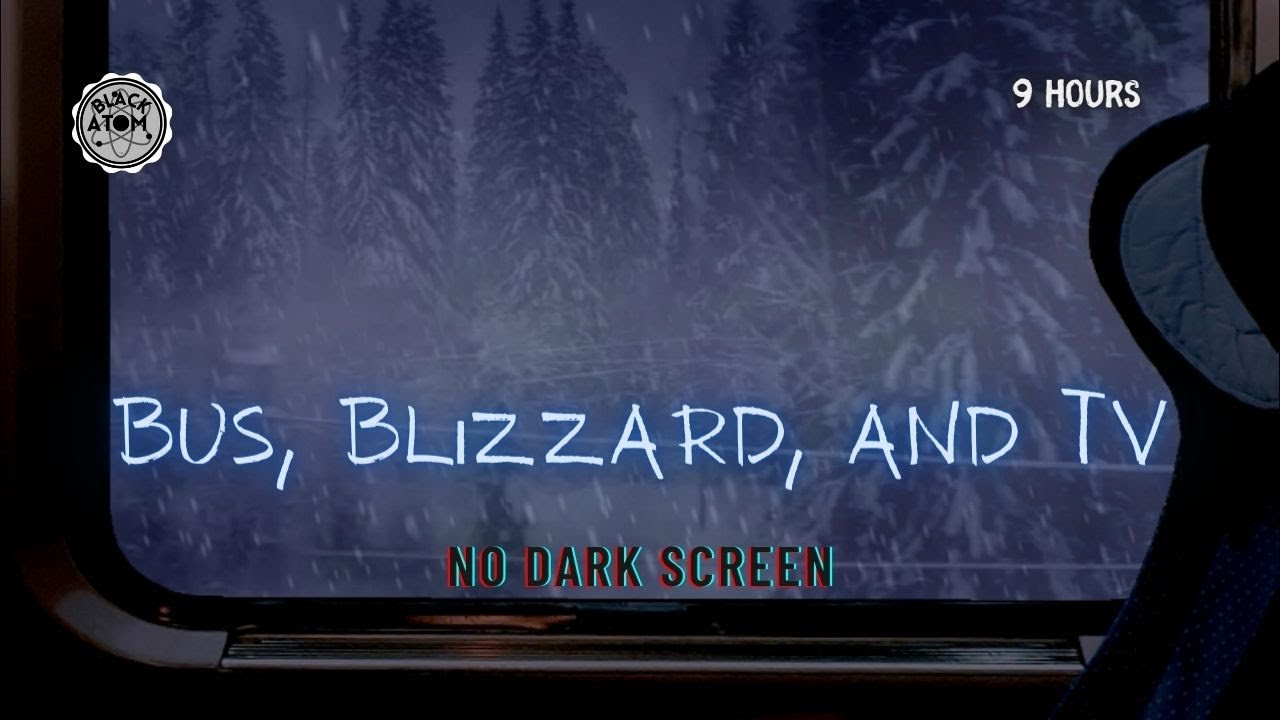 Soothing Sleep Sounds: Bus Ride Through a Winter Blizzard with TV Ambiance #sleep