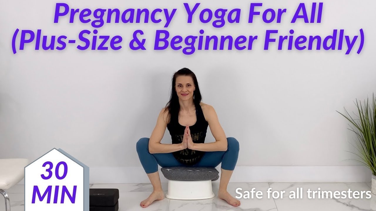 Easy Pregnancy Yoga With Modification Options (Plus Size + Beginner Friendly)