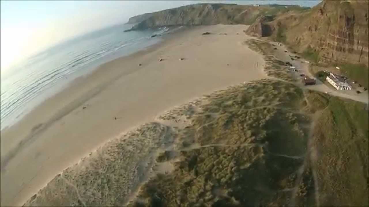 Playa de Xagó (Asturias) a vista de drone
