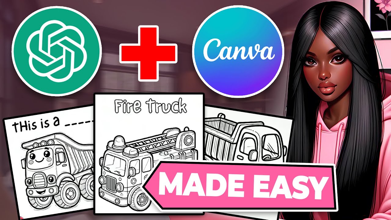 How to Create Coloring Pages with Canva and Chat GPT AI