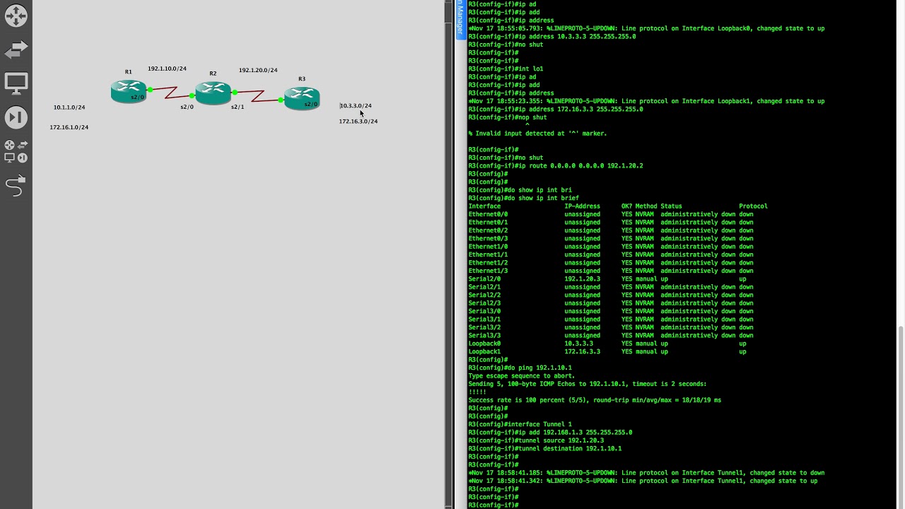 GRE , GRE over IPSec on GNS3