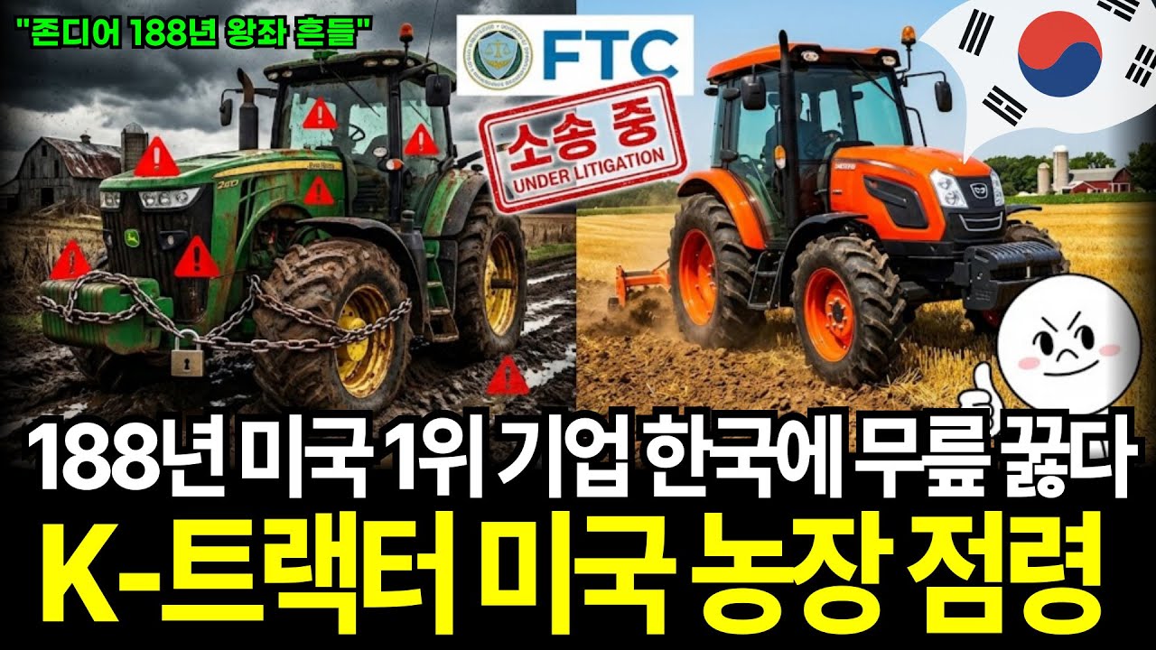 188년 미국 1위 기업을 꺽고 K-트랙터 미국 농장을 점령