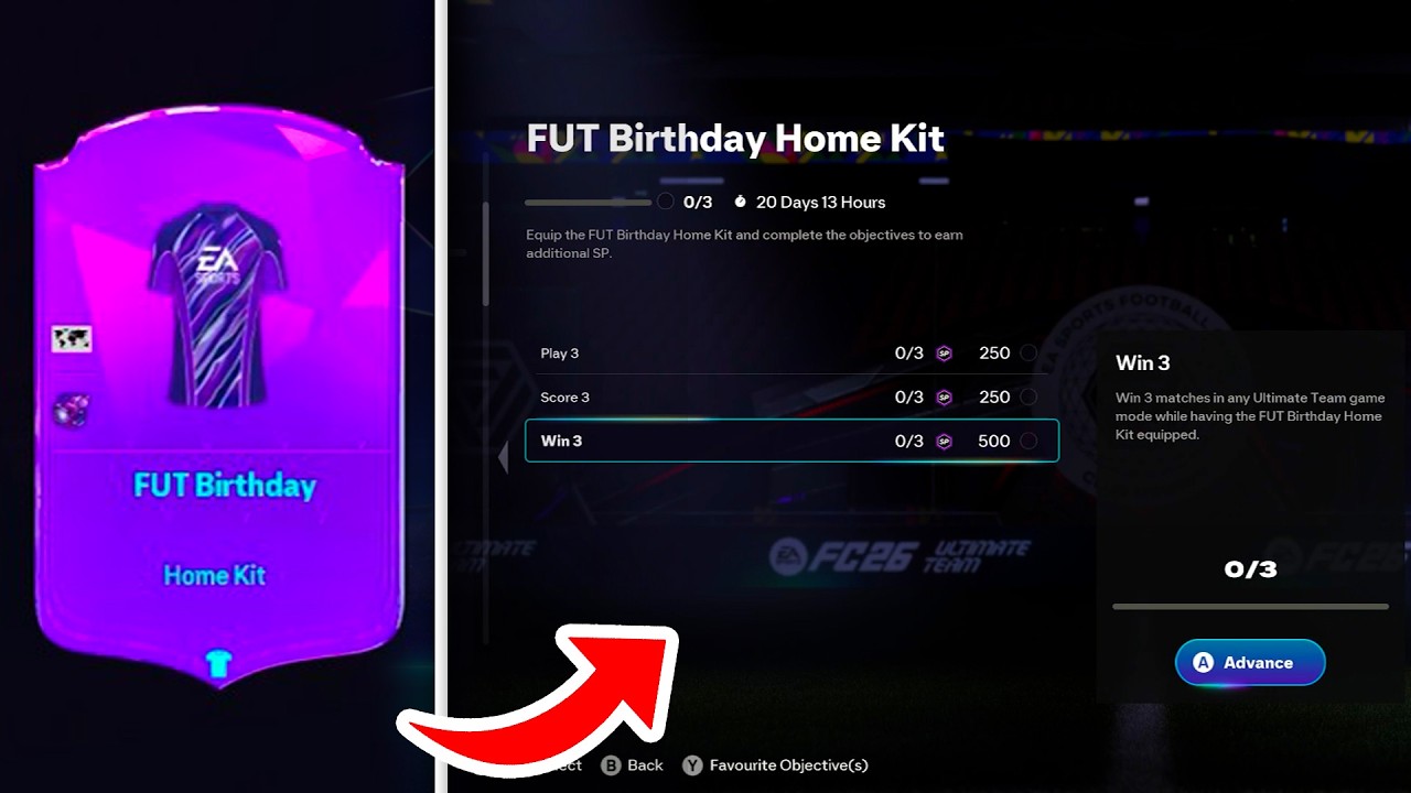 Как получить домашнюю форму на день рождения в FUT в FC 26