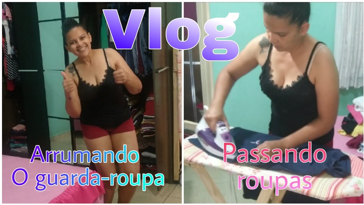 VLOG PASSANDO ROUPA E ARRUMANDO GUARDA ROUPA.