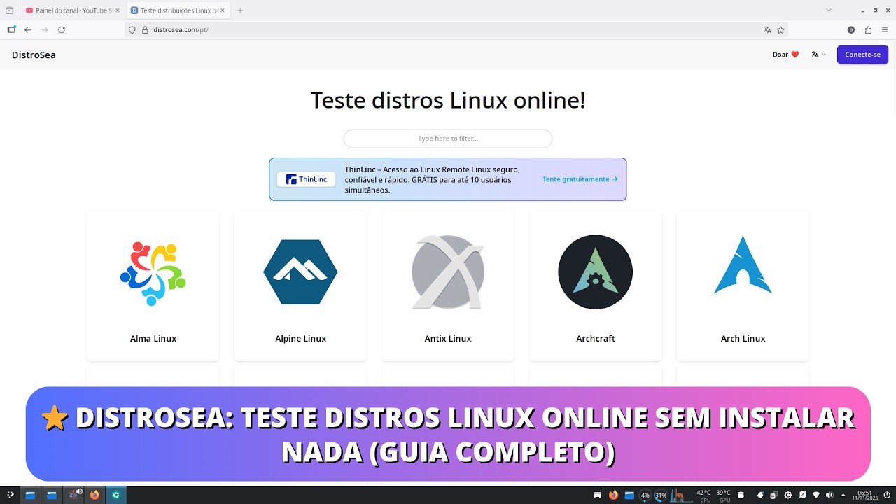 ⭐ Distrosea: Teste Distros Linux Online Sem Instalar Nada (Guia Completo)