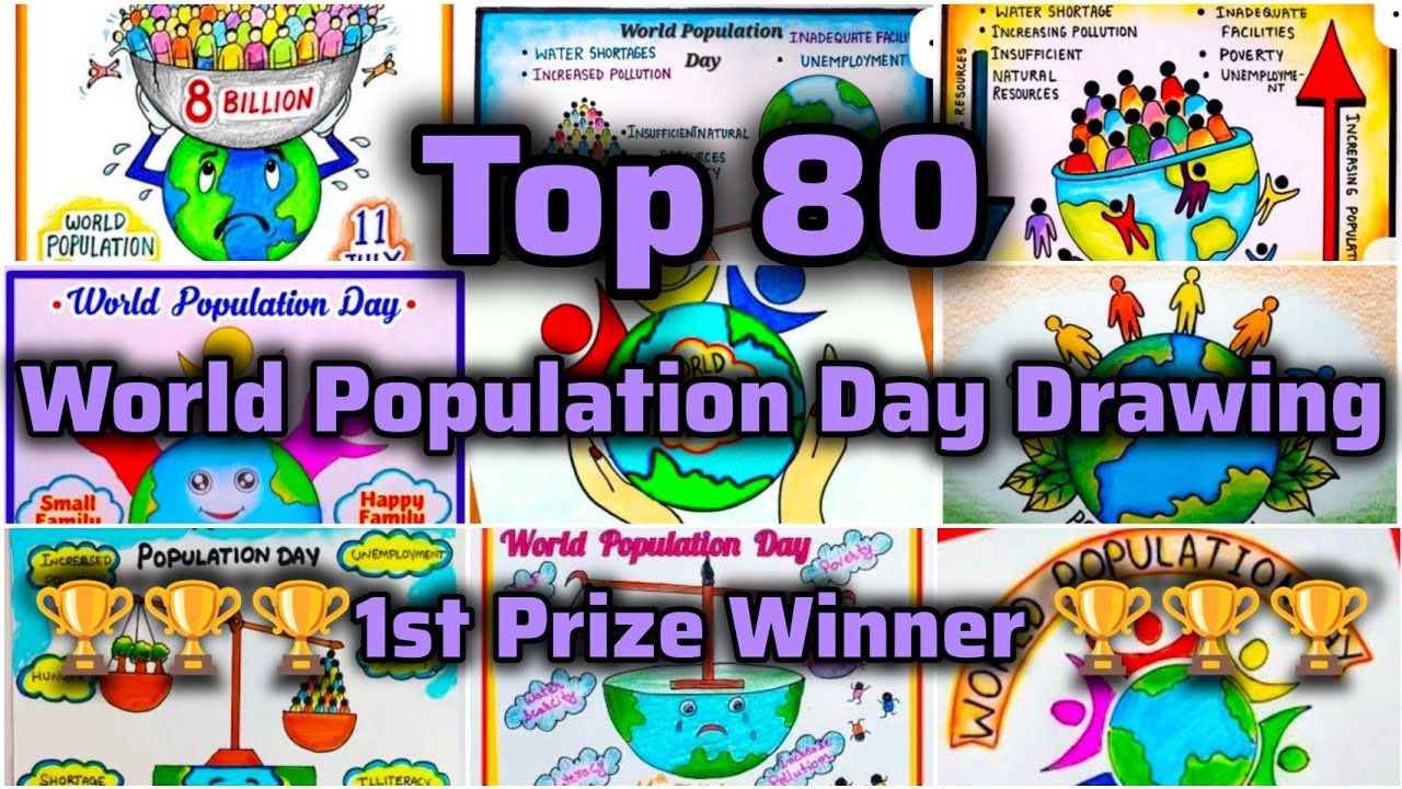 Top 80 Population Day Drawing ideas🏆🏆/Population Control Drawing/World Population day Best Drawing🏆🏆