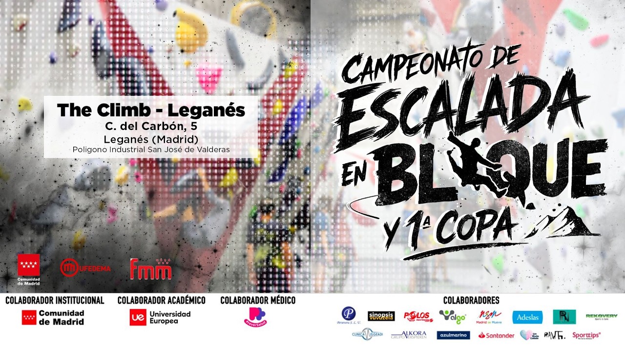 MONTA&Ntilde;ISMO - CAMPEONATO DE ESCALADA EN BLOQUE Y COPA CAM - #Deporte #Madrid #2026