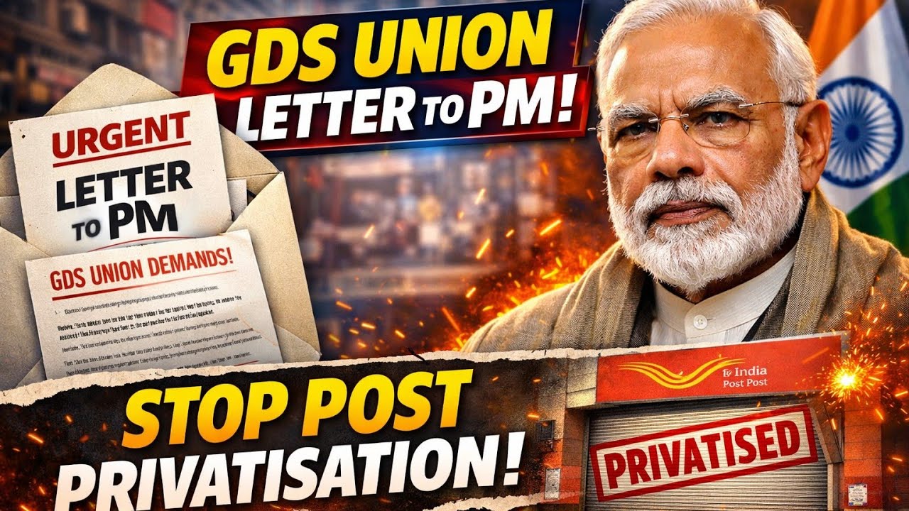 GDS Private ABPM पद बचाव में भारतीय ग्रामीण डाक कर्मचारी संघ Union ने प्रधानमंत्री को लिखा पत्र 😍✅