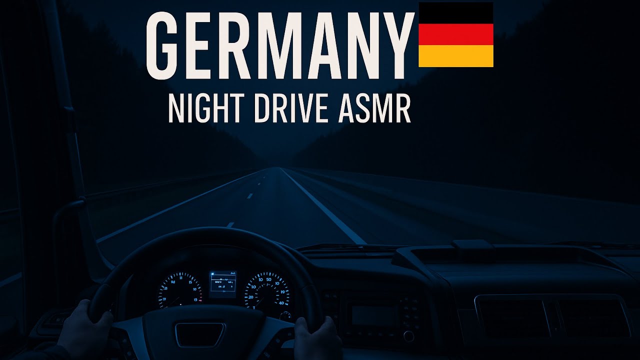Germany • Night Drive ASMR • Cabin View • 4K POV • Engine Sound Only | No Music
