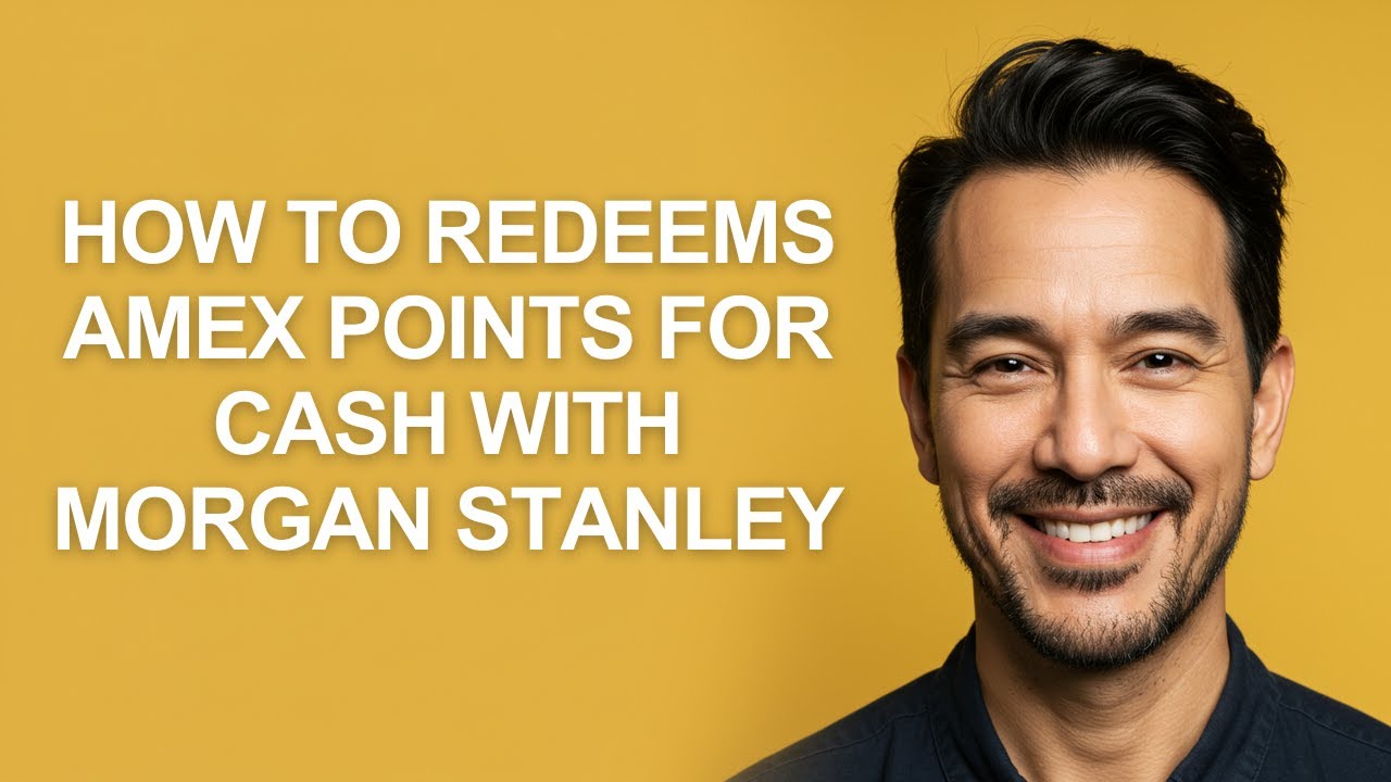 How to Redeems Amex Points for Cash with Morgan Stanley - KevinHowTo