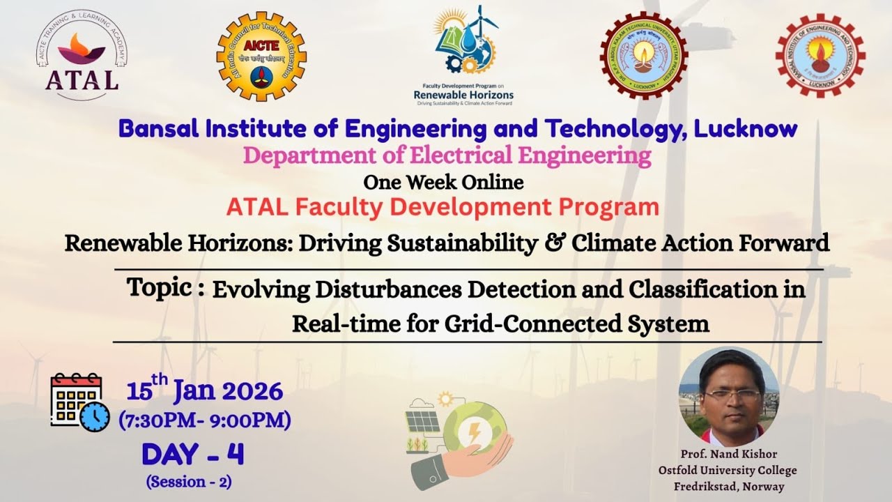 Session 8 ATAL FDP on Renewable Horizons Driving Sustainability & Climate Action Forward