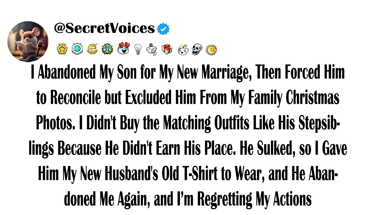 I Abandoned My Son for My New Marriage, Then Forced My Son to Reconcile but Excluded Him From My ...