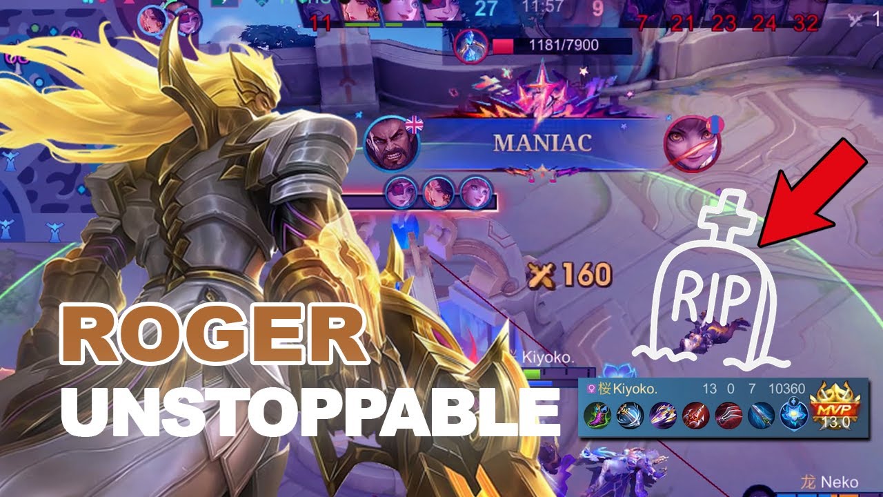 Unstoppable Roger MANIAC Carry | Mobile Legends Bang Bang