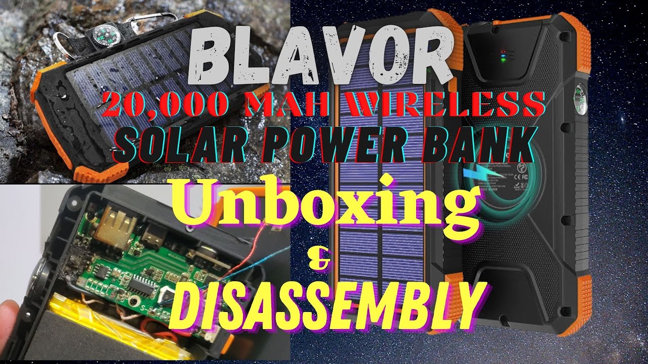 Blavor Solar Power Bank | Unboxing and Disassembly | 20000mAh