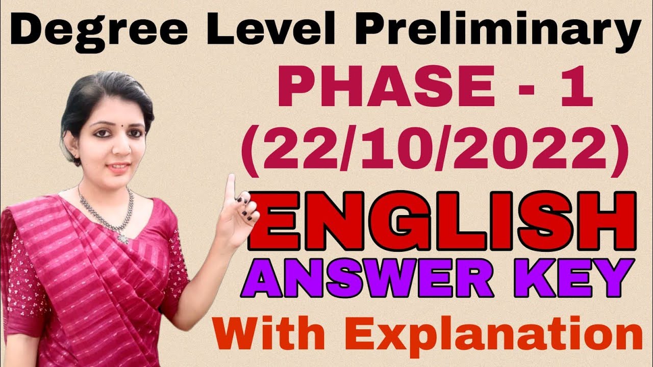 English degree preliminary phase 1 answer with explanation||sruthy's learning square||psc ||LDC