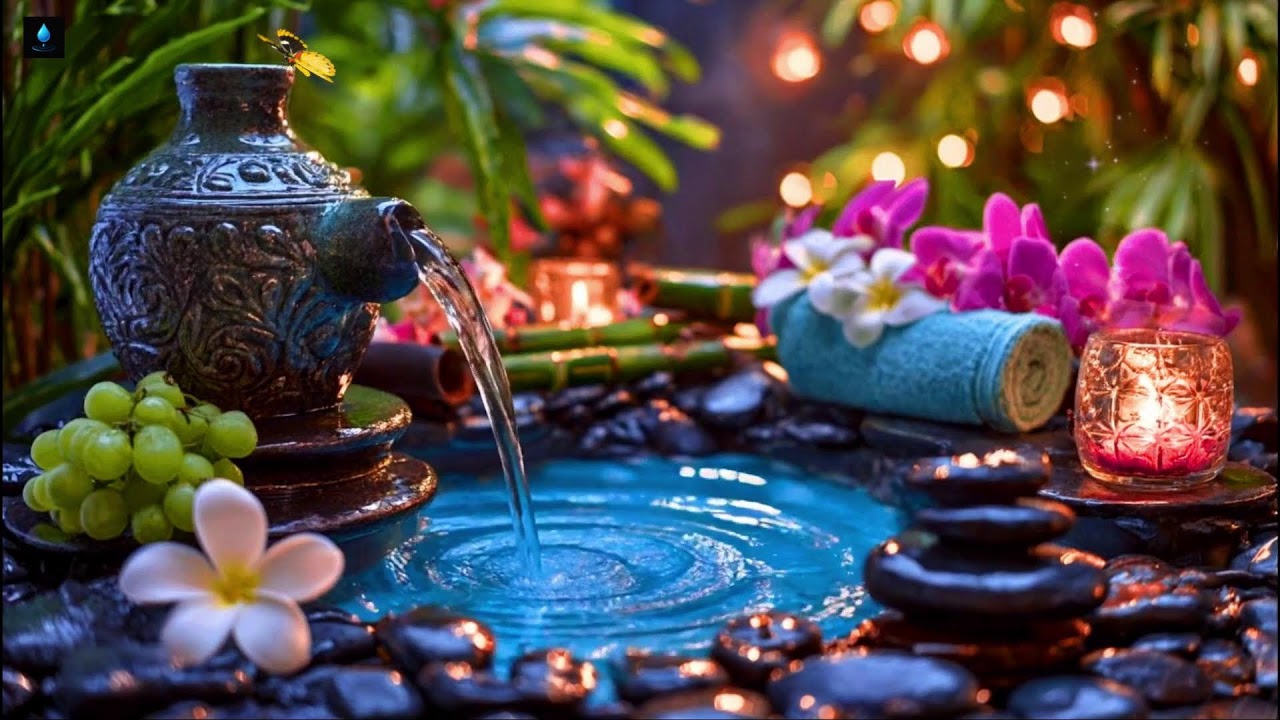 Healing Music for Inner Peace 🌿 Peaceful Piano with Bamboo Water Sounds to Calm Anxiety & Depression