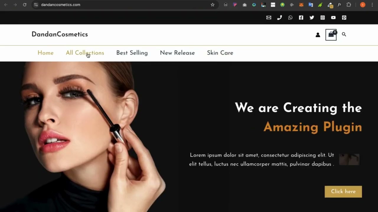 WORDPRESS DEV - a beautiful new website I created for Dandan cosmetics,