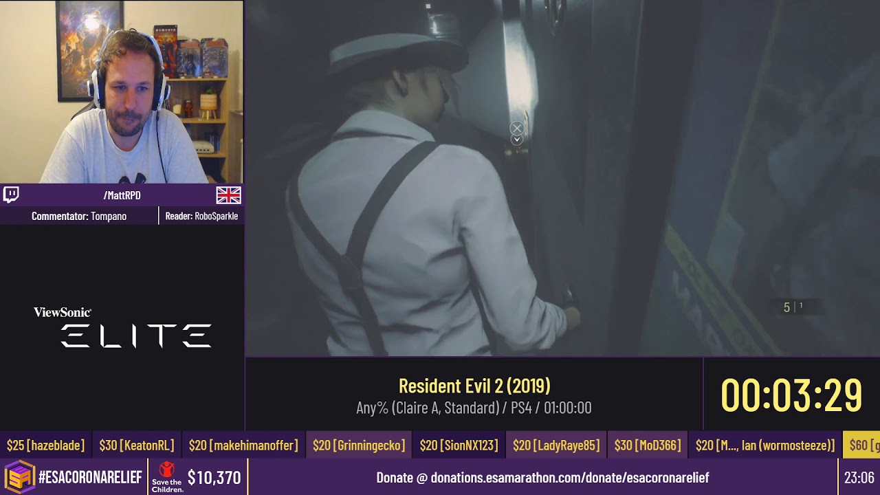 Resident Evil 2 (2019) [Any% (Claire A, Standard)] by MattRPD - #ESACoronaRelief