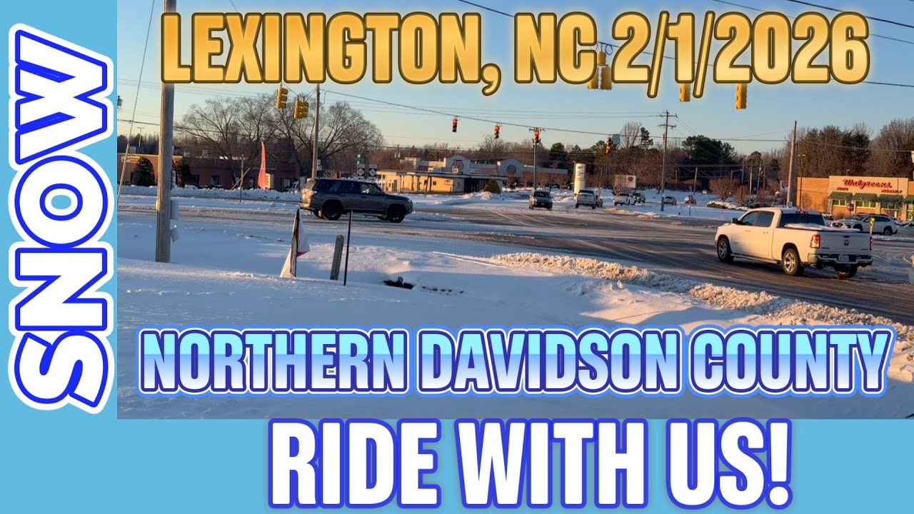 Riding Around Lexington, NC After 10+ Inch Snowstorm | Road Conditions 2/1/2026