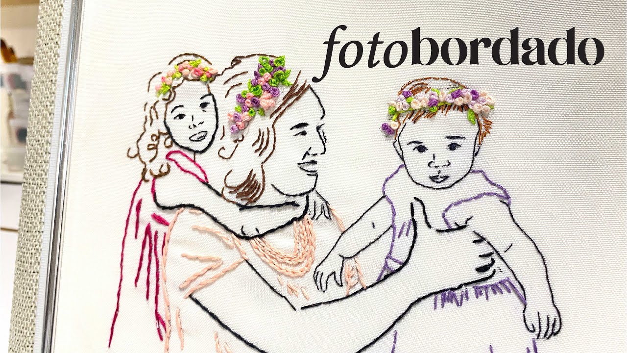 Cómo bordar fotografías en tela | Tutorial  PASO A PASO de foto bordado.