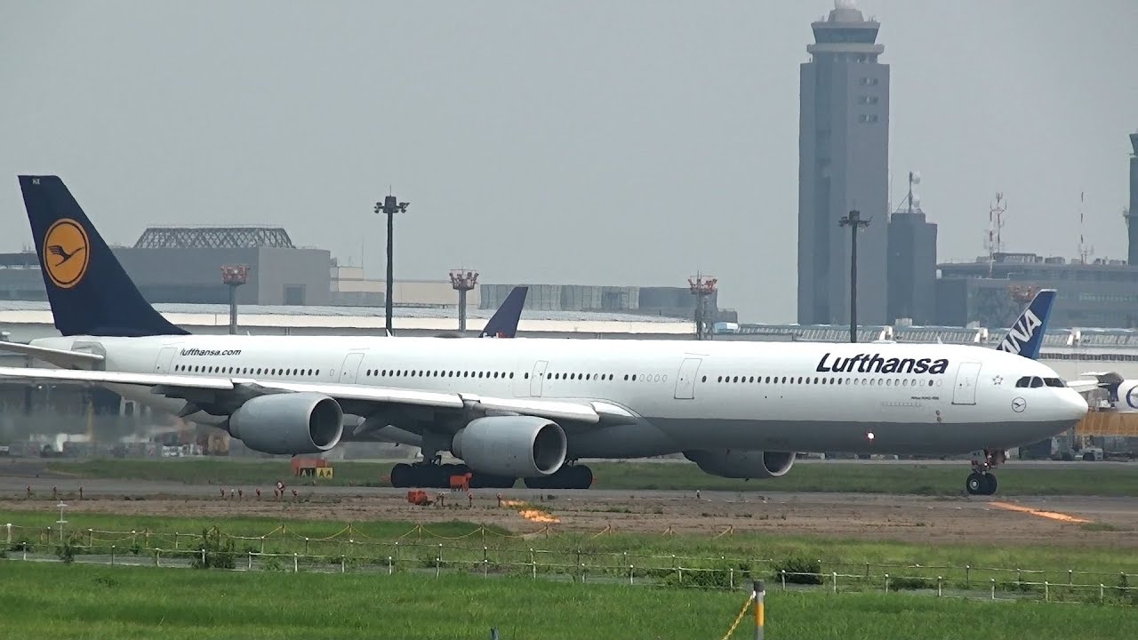 Lufthansa Airbus A340-600 D-AIHX Takeoff from NRT 16R