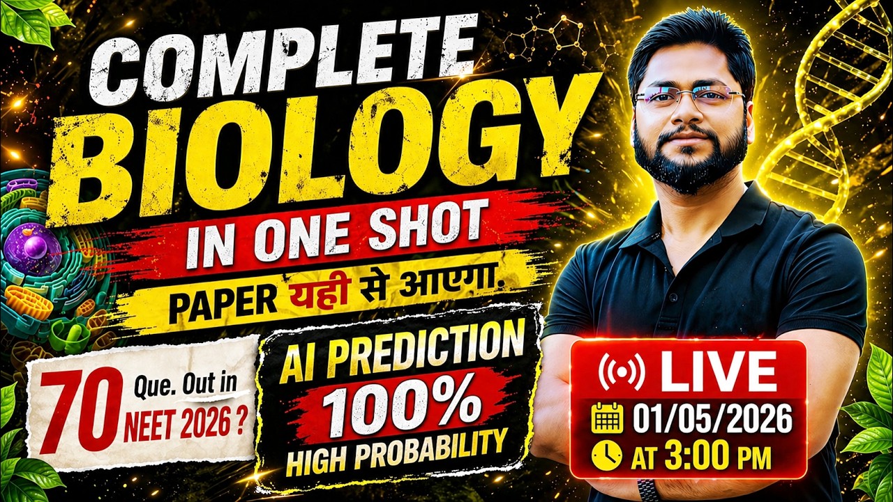 NEET 2026 BIOLOGY IN ONE SHOT 🔥 | 90 Most Expected Questions | Full Syllabus Crash Course