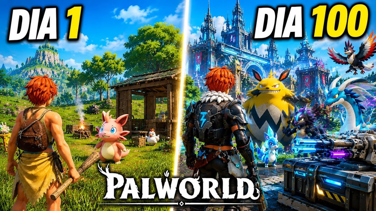 Eu passei 100 dias no PALWORLD