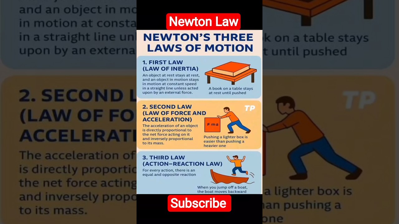 Newton's Law of Motion | 1st Law of motion | 2nd Law of motion | 3rd Law of motion